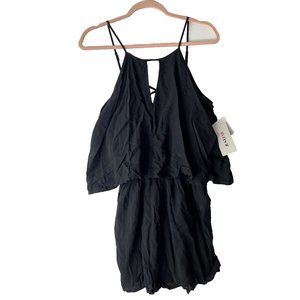 Cute Summer Jumpsuit Black Romper Shorts for Women, Size Small, New with Tags